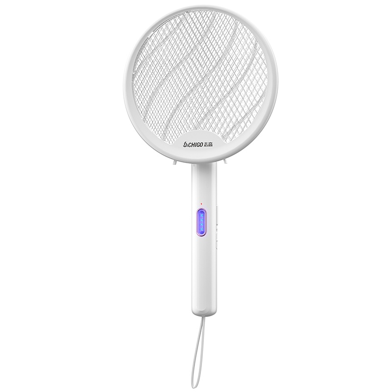 志高(CHIGO)驱蚊虫家用电蚊拍USB充电可折叠便携灭蚊灯苍蝇拍诱蚊灯灭驱虫神器杀虫捕蚊子灭蚊器R6-301(白色