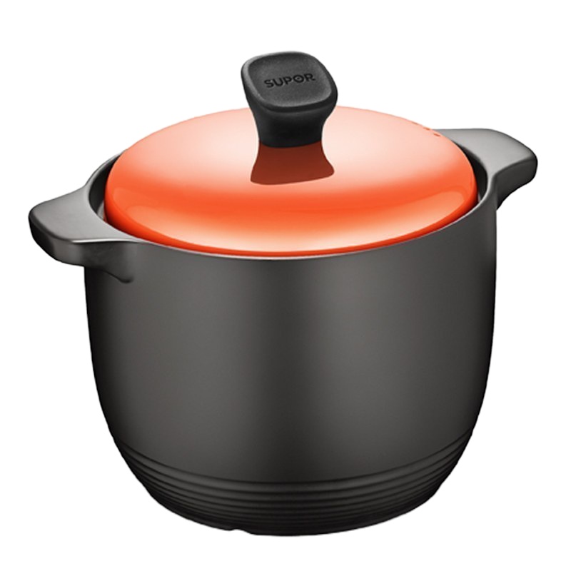 苏泊尔(SUPOR)TB60G1陶瓷煲砂锅煲汤炖粥锅直径22cm石锅燃气灶焖烧砂锅明火适用6L升炖锅
