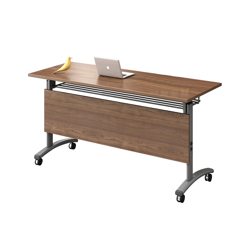 梦商 折叠培训桌移动会议桌长条桌课桌 办公滑轮双层条形桌