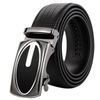 卡帝乐鳄鱼男士皮带头层牛皮青年休闲自动扣腰带 男真皮商务裤带DPM5MY6325E