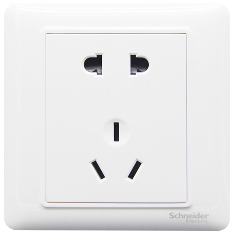 施耐德电气(Schneider Electric)睿意经典白 开关插座面板 86型面板家用墙壁式