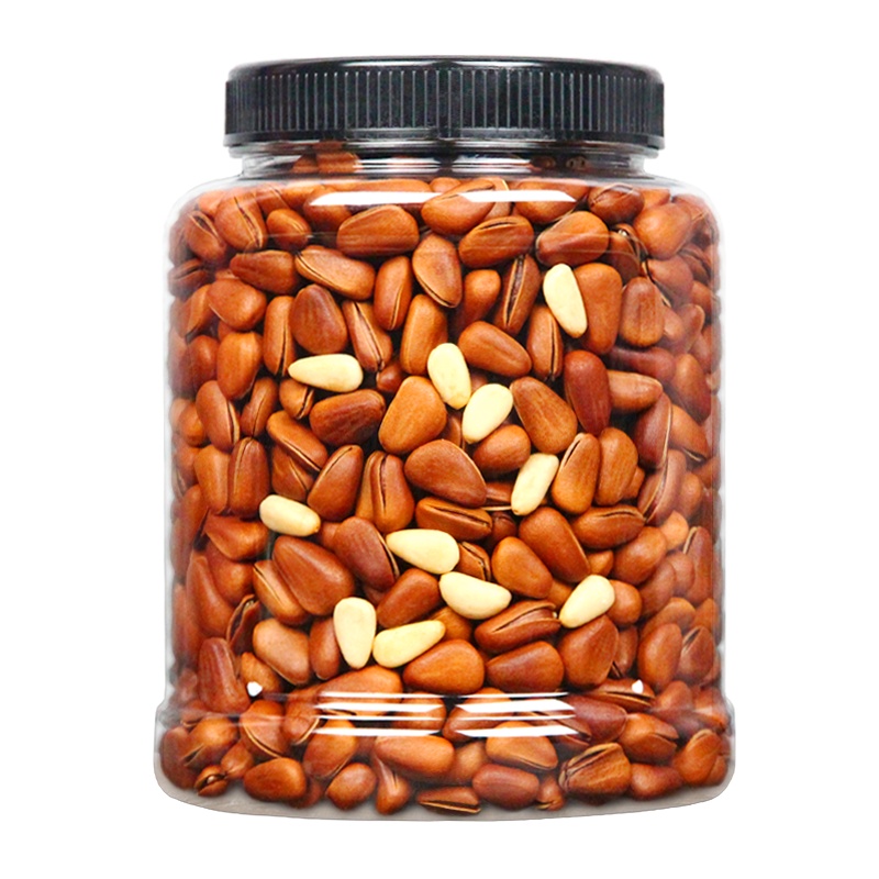 特大颗粒东北松子500g净重罐装新货原味开口手剥坚果零食特产散干