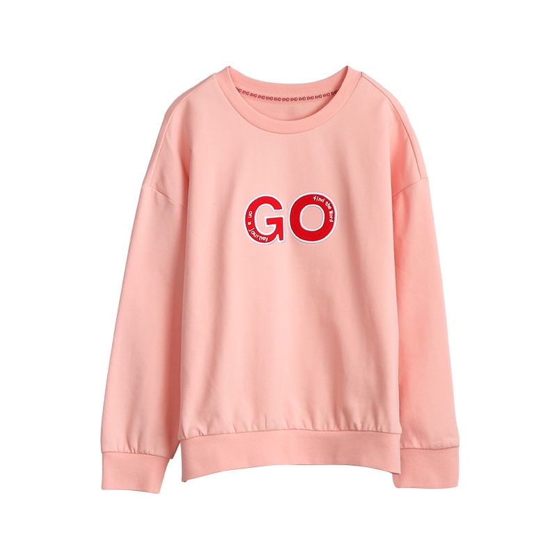 小红豆童装儿童连帽卫衣春秋新款女童粉色新潮卫衣VP0V104