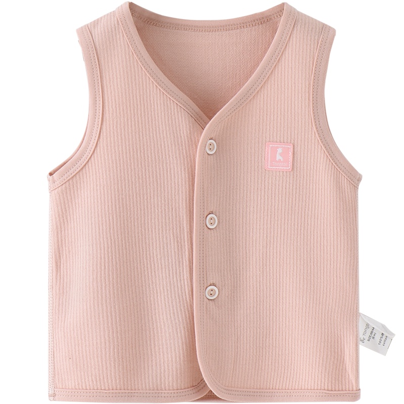 童泰(TONGTAI)2020年新款3-18月婴儿男女宝宝四季纯棉对开扣上衣坎肩马甲