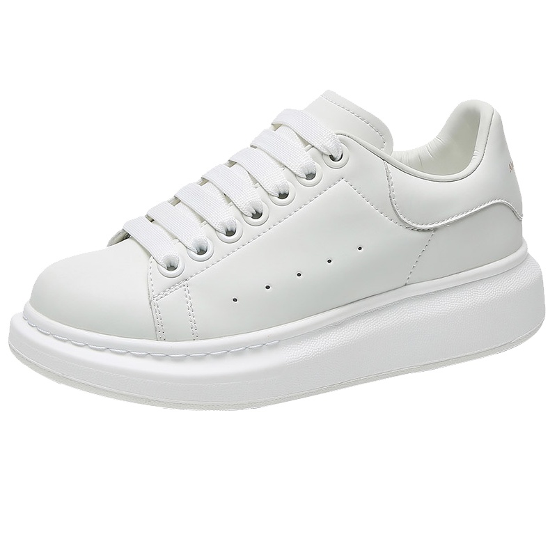 木林森慕麦昆小白鞋2021新款男士松糕厚底内增高老爹鞋女潮流百搭真皮情侣板鞋