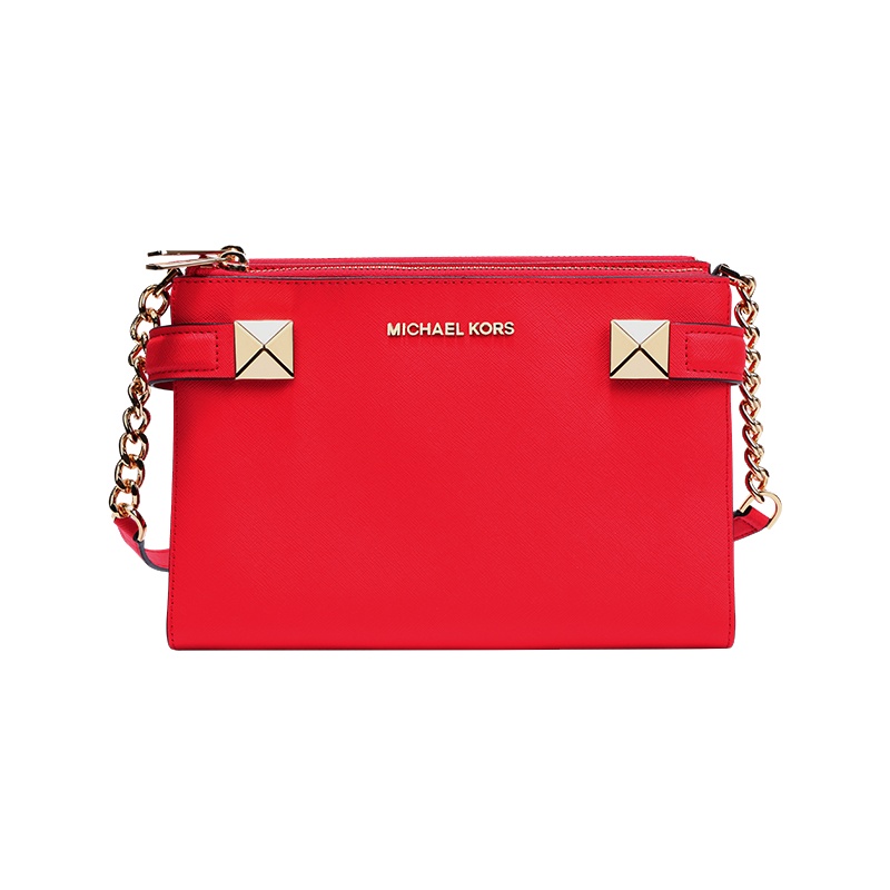 Michael Kors奢侈品奥莱款女包手提包单肩斜跨包35T8GKGC2L DK SANGRIA