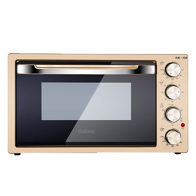 格兰仕(Galanz)电烤箱X3U 家用 42L 烘焙多功能 全自动烤叉 光波烧烤 防烫双门 不沾油内胆