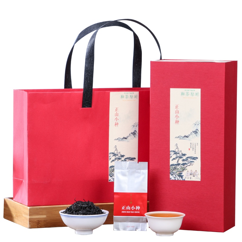 和茶原叶 茶叶 红茶 正山小种 武夷山红茶 雅致系列 礼盒装 160g