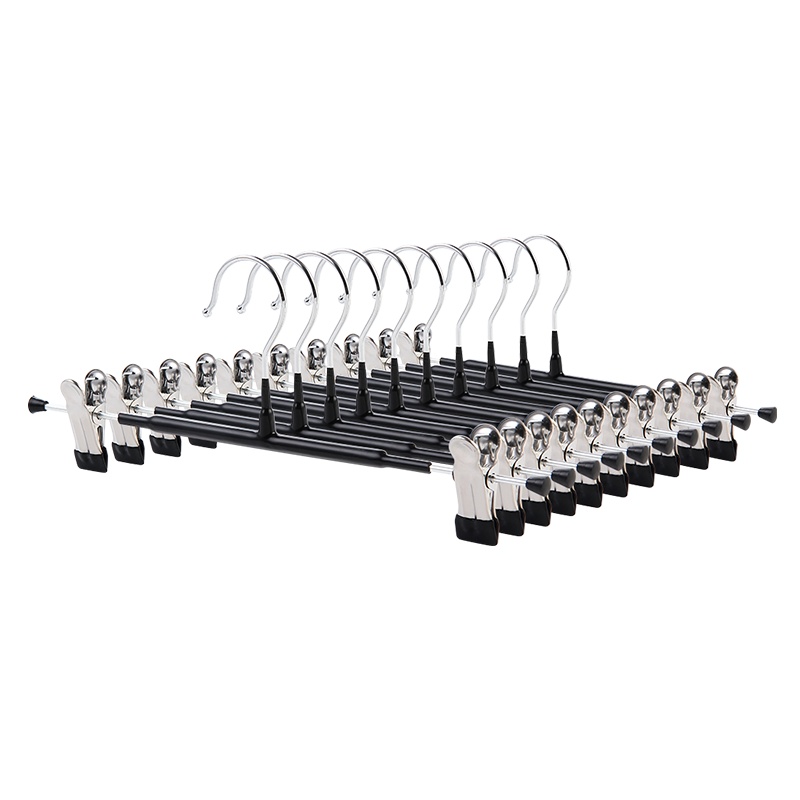 欧润哲 裤架 晾衣架夹子衣挂衣服撑子裤架衣服架阳台室内室外成人晾衣架晒衣架子多头晾晒夹 高锰钢10只装