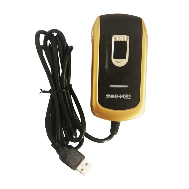 影源FP-D1010指纹仪采集器-指纹识别扫描仪指纹360度旋转按捺ABS塑料材料及防划伤纹理采集时间<0.25s黑金色