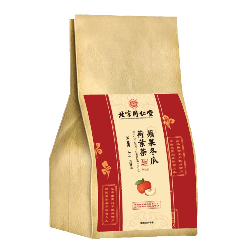 同仁堂 养生茶 代用茶 荷叶茶 冬瓜荷叶茶 苹果冬瓜荷叶茶 150g(5g*30包)