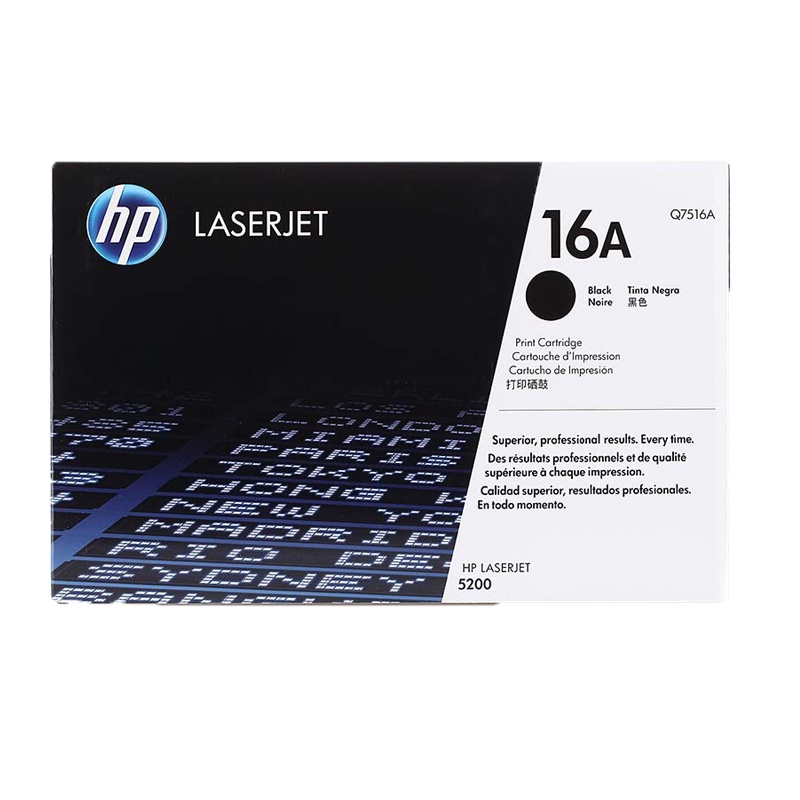 惠普Q7516A打印机墨粉硒鼓12,000页2黑色1支(适用 5200打印机系列)(支)
