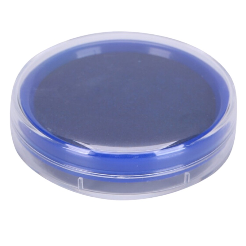 晨光(M&G) AYZ97512 文具蓝色快干透明印台 圆形财务专用印泥印台 油性印油印台 单个装