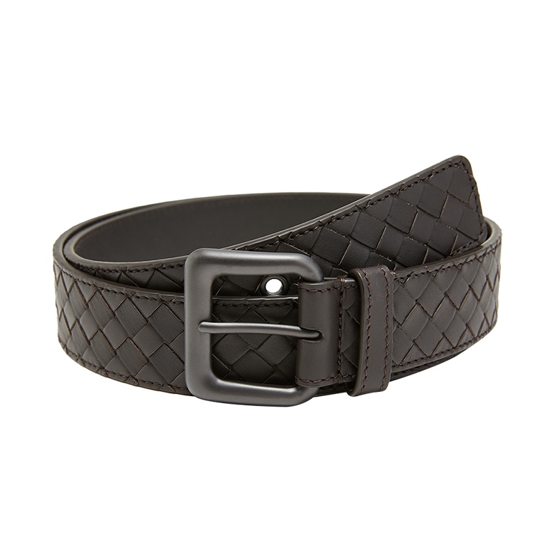 BOTTEGA VENETA 宝缇嘉 BV 男士编织牛皮针扣皮带腰带105