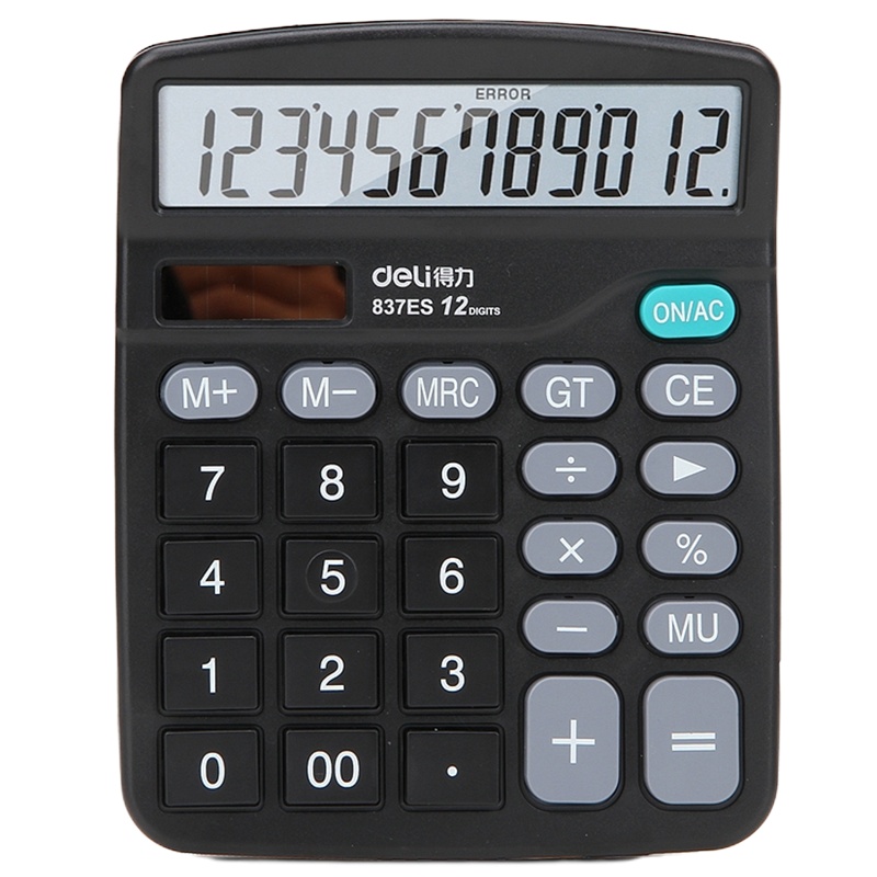 得力837ES桌面计算器(黑)