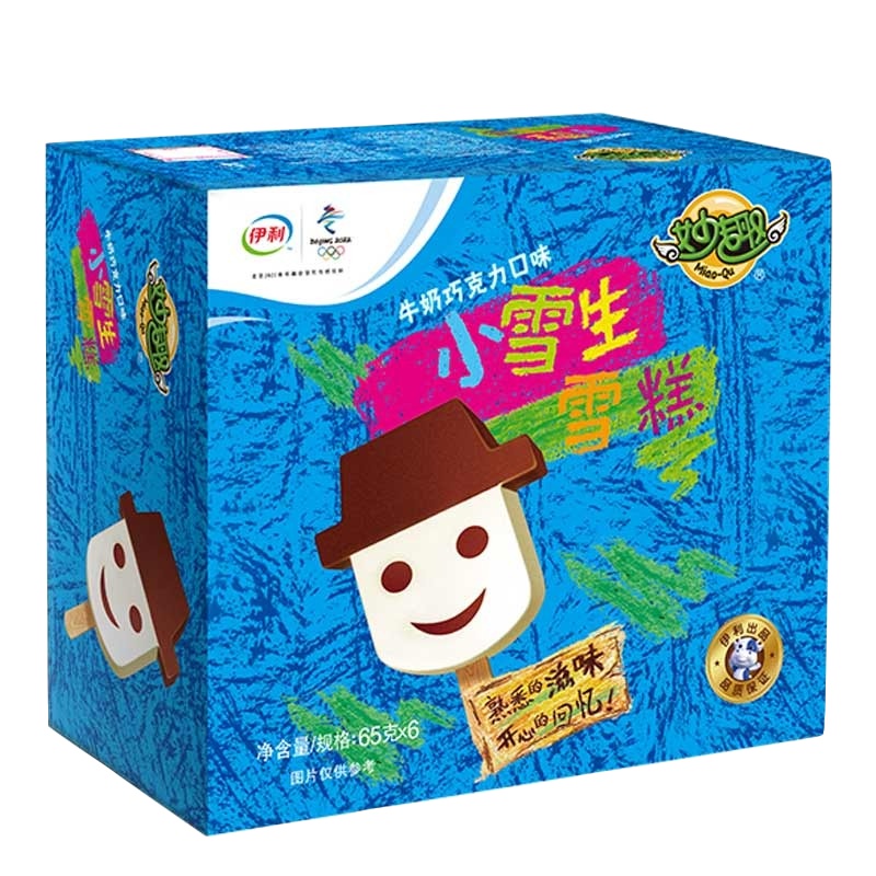 伊利妙趣小雪生牛奶巧克力口味雪糕390g