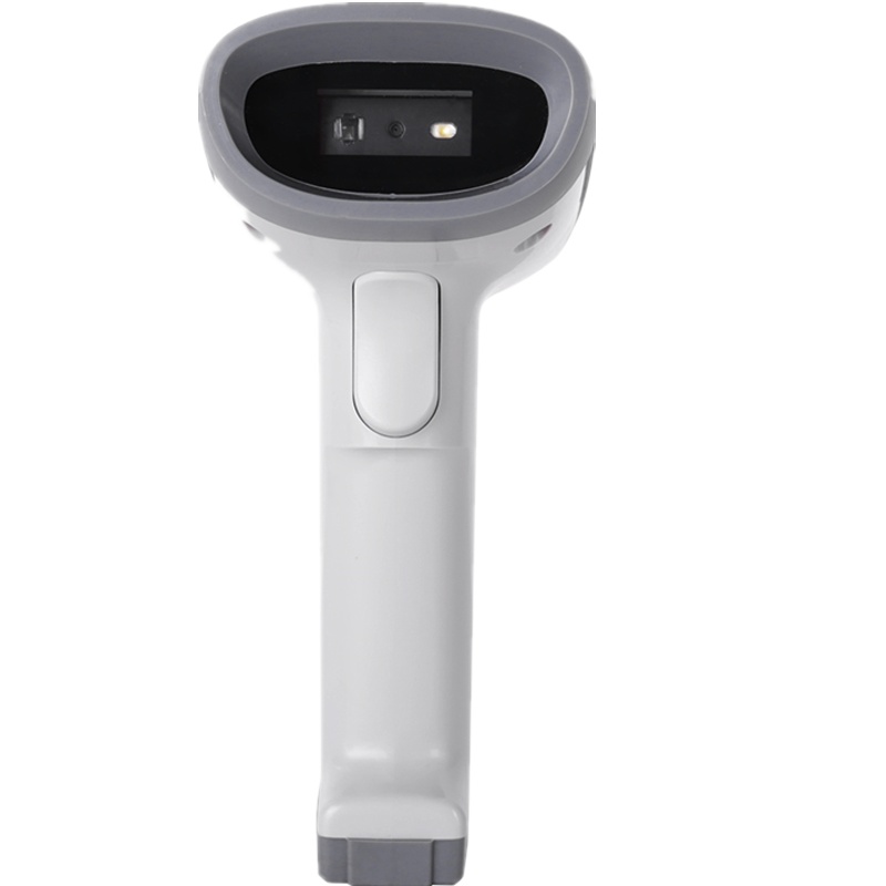 得力deli14950 二维有线扫描枪 收银/手机支付条形码扫码器快递条码扫描枪 白色