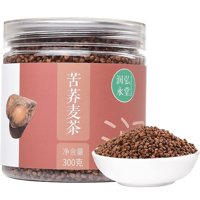 润弘永堂 黑苦荞茶300g/罐 全胚芽全颗粒
