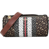 BURBERRY 博柏利 女款 环保帆布The Barrel圆柱形迷你包巴瑞尔包单肩斜挎包 80201701