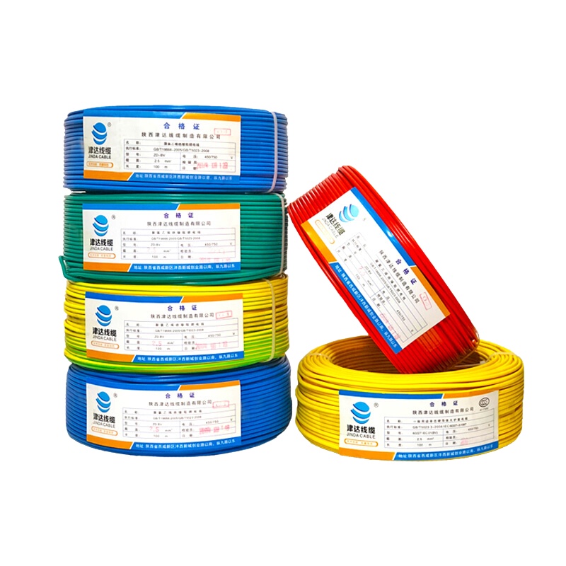 津达线缆 电线 国标多股股铜芯绝缘电线 BVR6平方