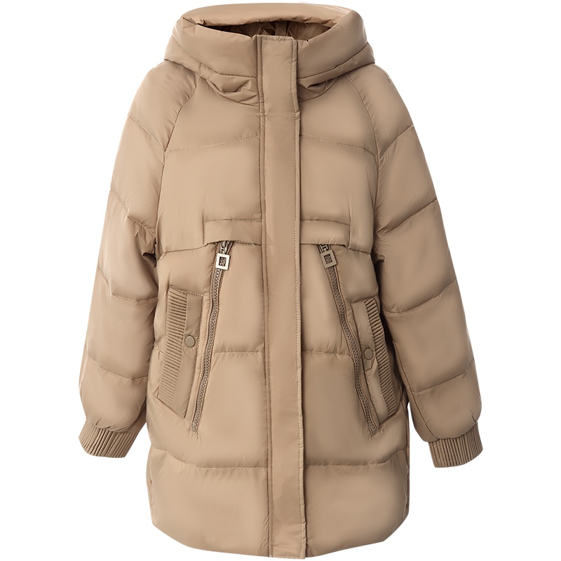 OUNIXUE欧昵雪 | [简约大气防水保暖棉衣]冬季休闲连帽防风棉服宽松外套女