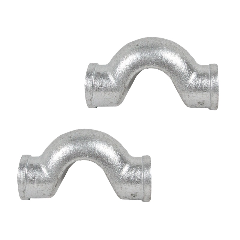 建支 国标热镀锌过桥弯 桥型接头 圆边 水暖配件 玛钢 6分DN20 10个