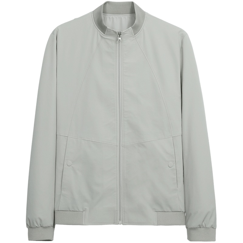 千纸鹤男装纯色夹克2020春季潮流短款棒球领工装外套男30482