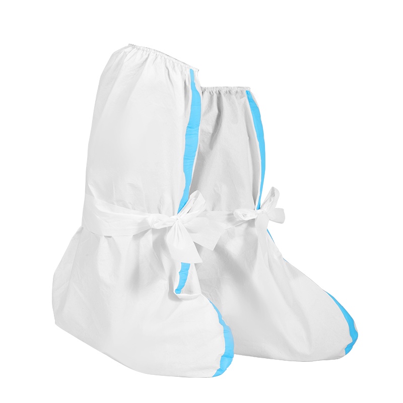秝客(lefeke)医用耗材医用隔离鞋套(含胶条)3套装一次性护鞋套防护脚套高筒长靴加厚无纺布透气防尘耐磨防护防疫防水