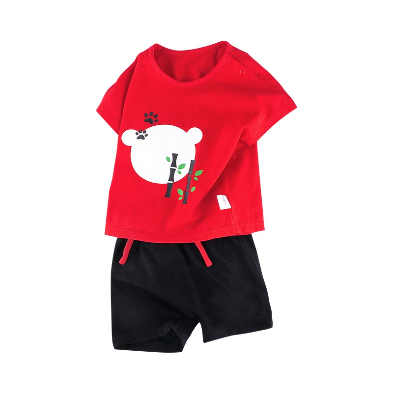 hellomika米卡0-5岁婴儿衣服夏款宝宝短袖套装婴幼儿半袖上衣短裤两件套