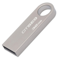 Kingston金士顿32gu盘DTSE9 32GB U盘USB2.0闪存盘32G金属超薄创意不锈刚车载优盘银色