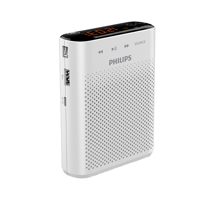 飞利浦(PHILIPS)SBM230 便携式小蜜蜂扩音器 插卡音箱 UHF无线麦 教学/导游 FM收音机 播放器 唱戏机