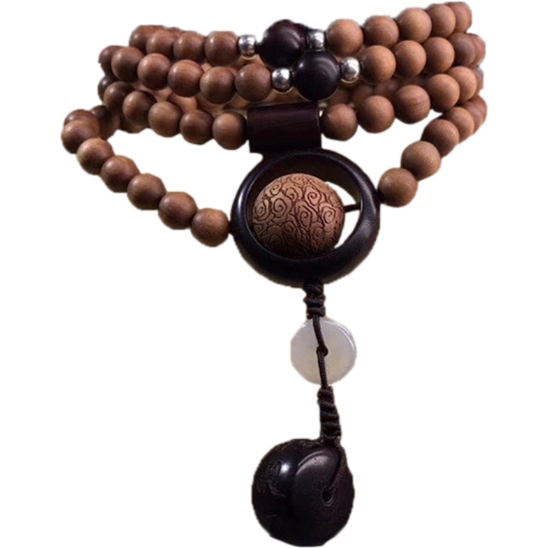 印度老山檀项链 108颗佛珠念珠