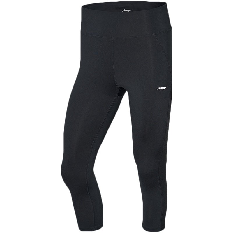 李宁运动裤女士训练系列新款夏季紧身七分运动裤AUQQ008