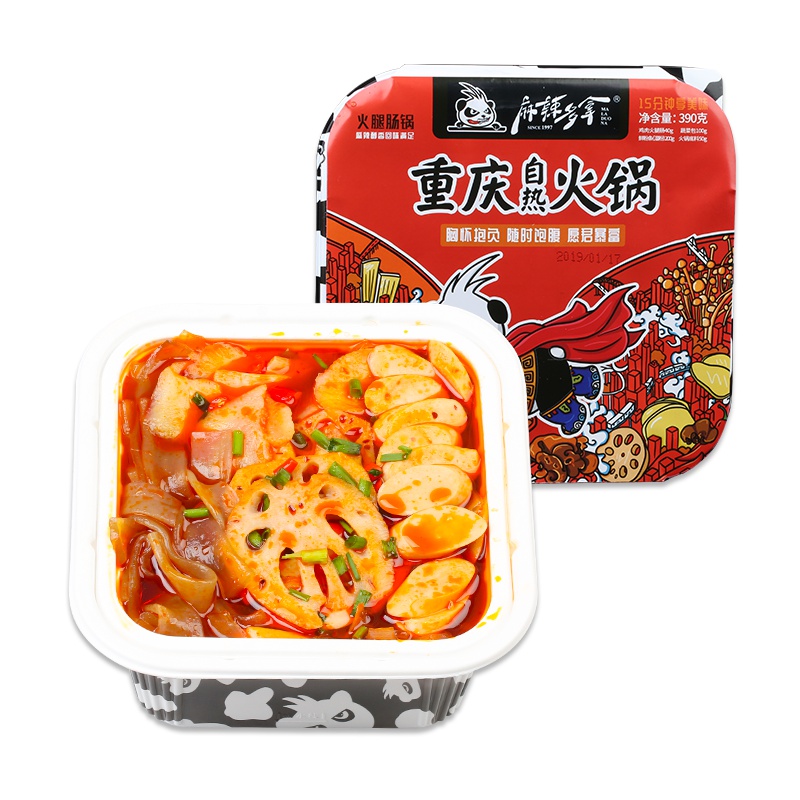 麻辣多拿自热火锅鸡肉火腿肠方便速食小火锅390g