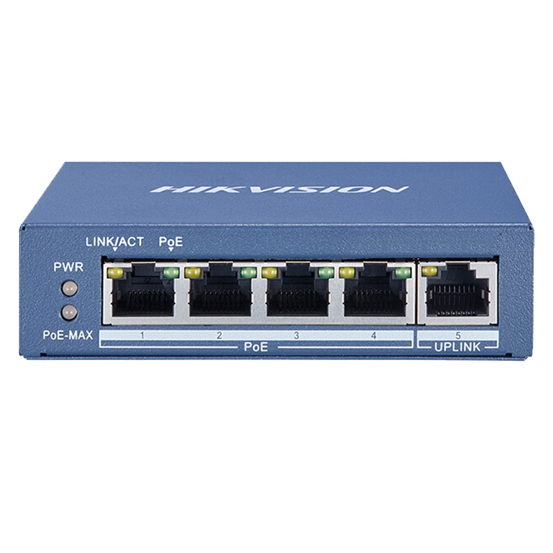 海康威视5口POE全千兆交换机网线分流网络集线分线器DS-3E0505P-E