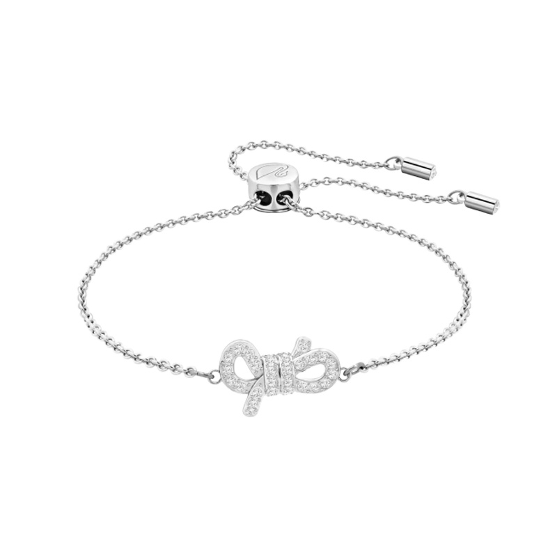 SWAROVSKI施华洛世奇19新款银色蝴蝶结水晶手链 人造水晶 送恋人5469983