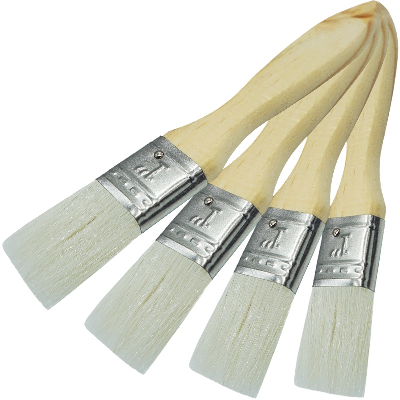 彩弘 G161 优质羊毛刷1寸乳胶漆内墙面漆涂料油漆刷子 小毛刷内墙漆刷墙工具套装 4把装 白色(单位:组)