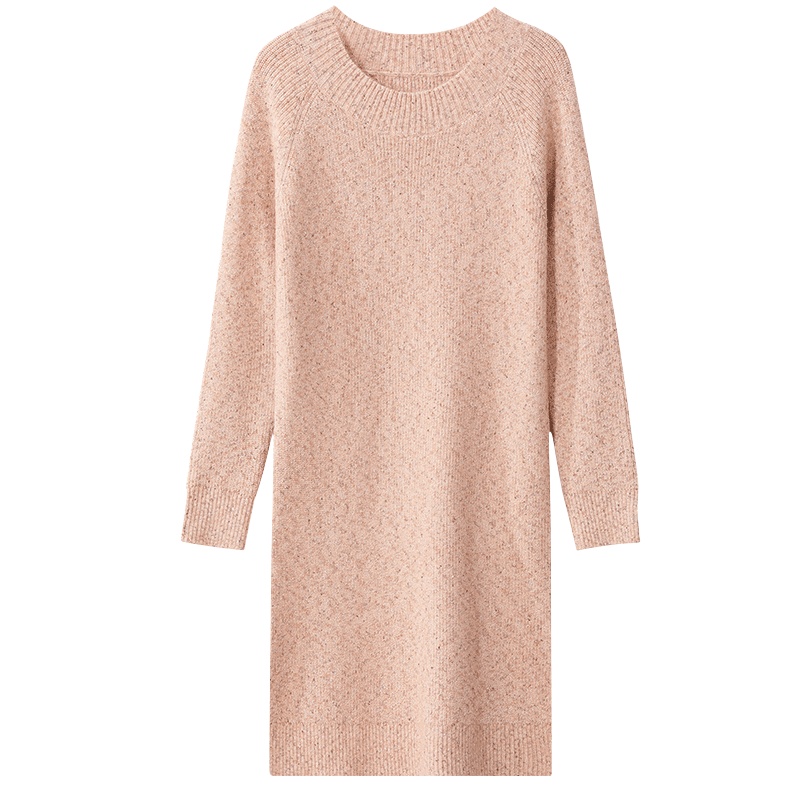 OSA针织连衣裙女秋冬季2021年新款中长款打底裙内搭过膝毛衣裙子