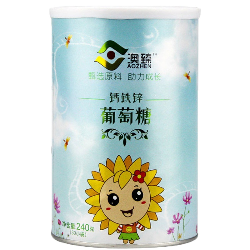 澳臻葡萄糖植物型固体饮料240g 罐装 儿童钙铁锌葡萄糖 冲剂罐装