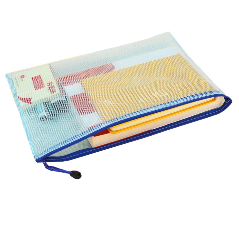 办公用品A4网格拉链文件袋