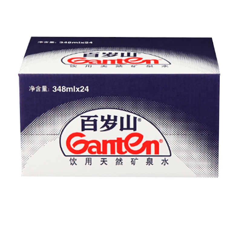 百岁山 饮用天然矿泉水348ml*24瓶/箱 整箱装 景田百岁山矿泉水小瓶矿泉水