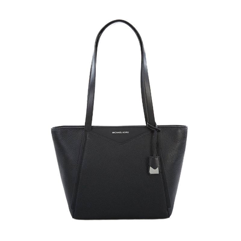 Michael Kors 迈克·科尔斯 女士黑色皮革手提包单肩包 30S8SN1T1L-Black