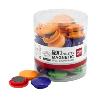 得力(deli)8725 白板磁扣/吸铁石/磁粒 磁力强直径30mm(48个/桶)