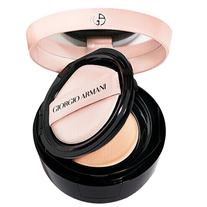 ARMANI阿玛尼 轻垫精华粉底液 樱花粉气垫04#适合自然肤色(壳+气垫芯)15g气垫精华BB霜 法国原装进口