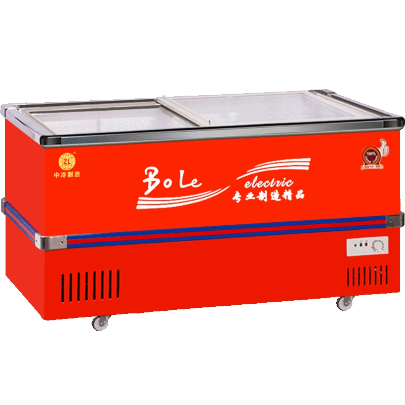 五洲伯乐(WUZHOUBOLE)SR/SF818 715升岛柜 商用深底冷藏冷冻展示柜 卧式冷柜 海鲜柜 推拉门速冻冰柜