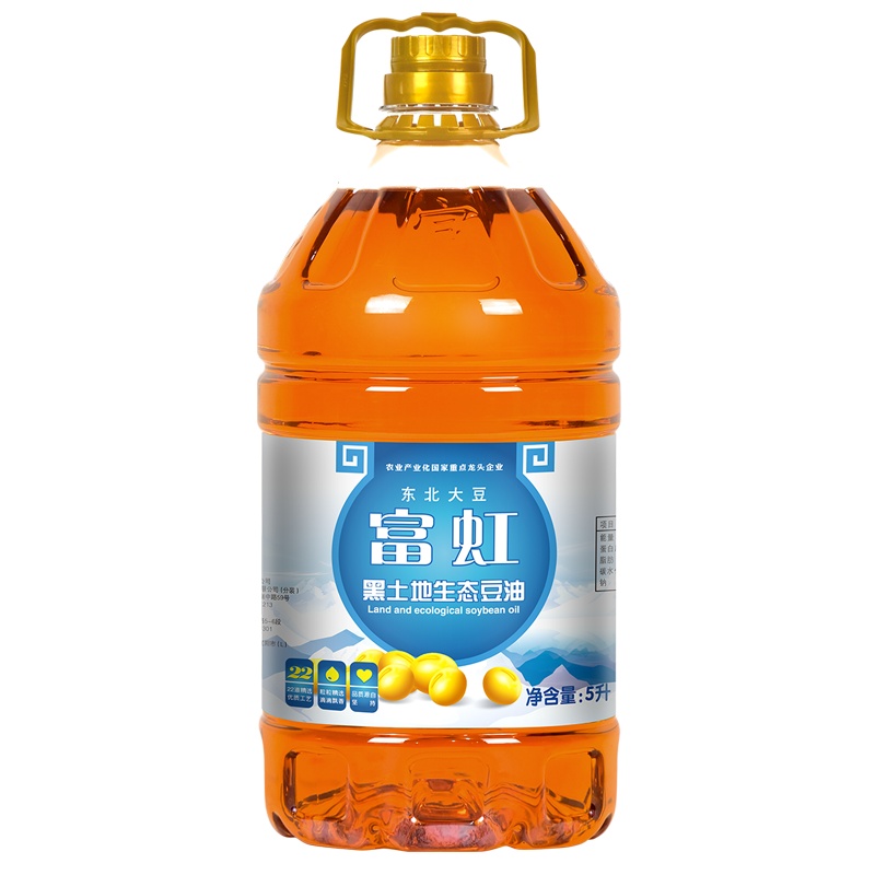 富虹油品三级大豆油5L/桶家用 黑土地生态非转基因食用油 物理压榨