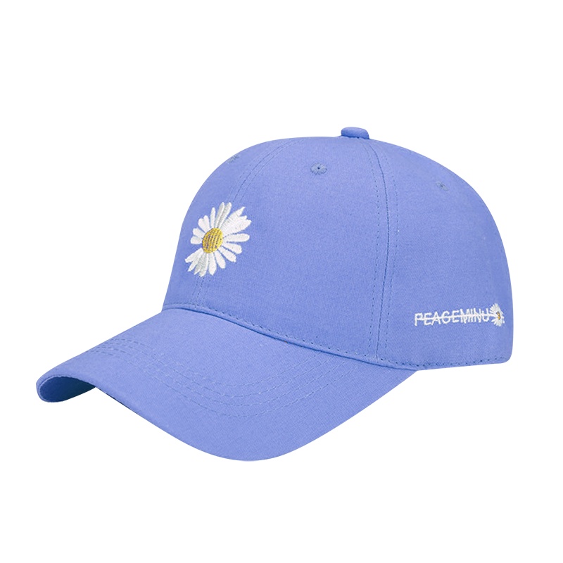 【顺丰配送】男女士帽子夏季小清新刺绣小菊花帽登山户外运动旅游鸭舌帽男女棒球帽女防晒帽沙滩帽AMZ200584