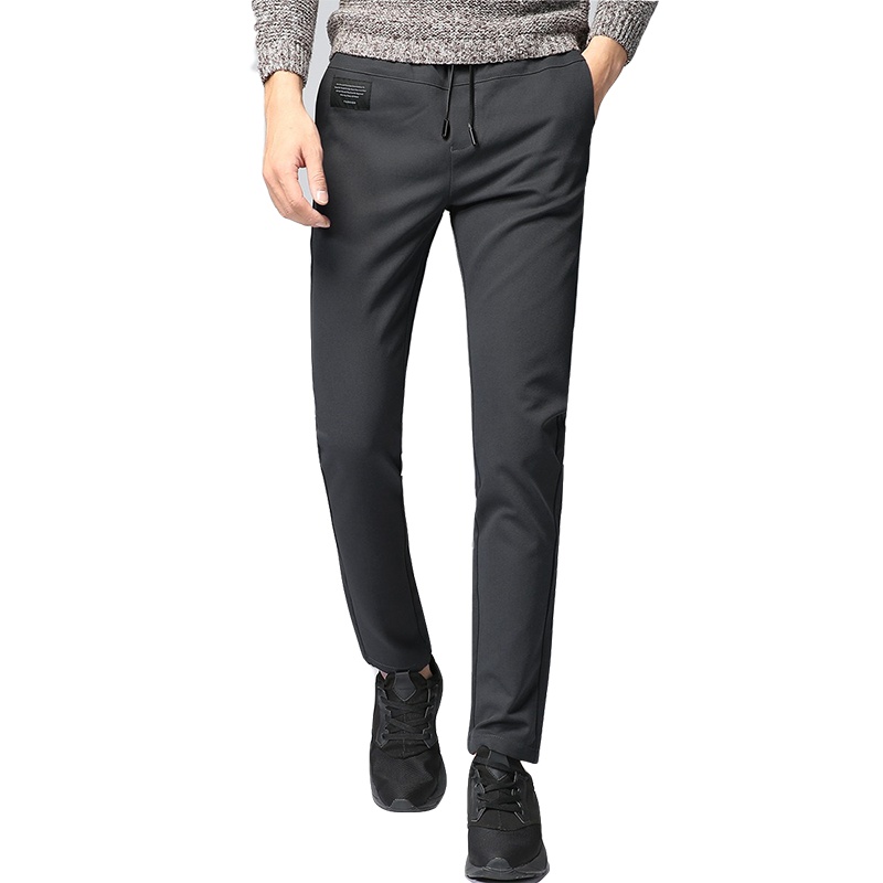 【自营】enk男装 时尚长裤百搭松紧腰小脚男士休闲裤长裤