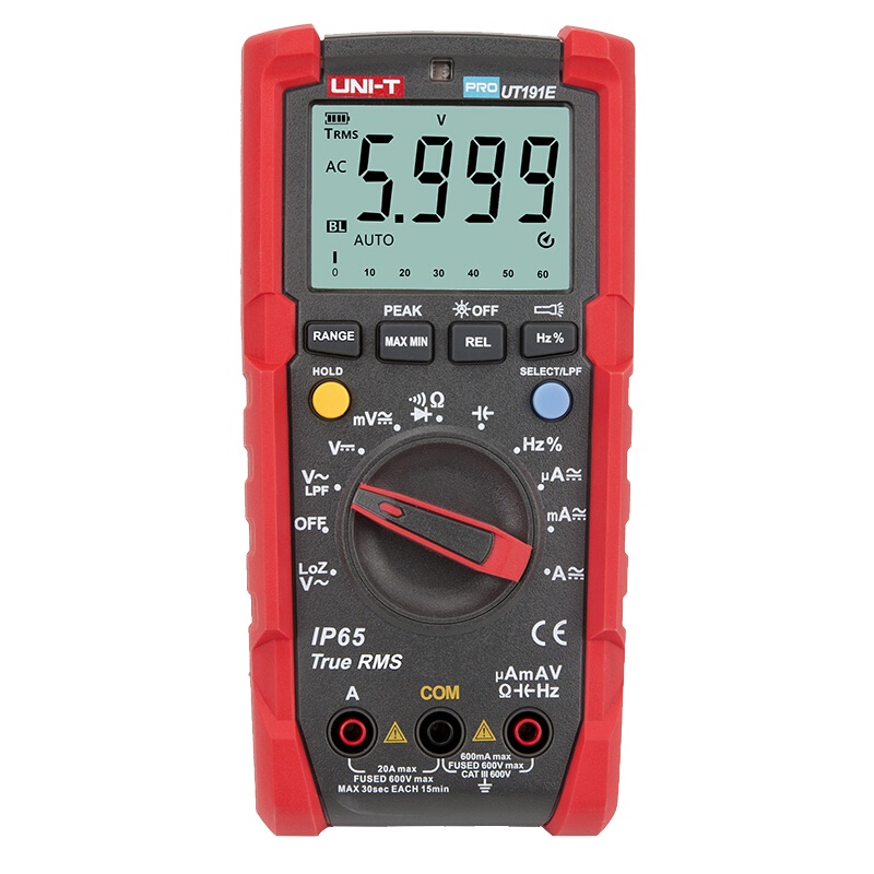 优利德(UNI-T) UT191E 数字万用表 防水防尘防摔万能表 1个