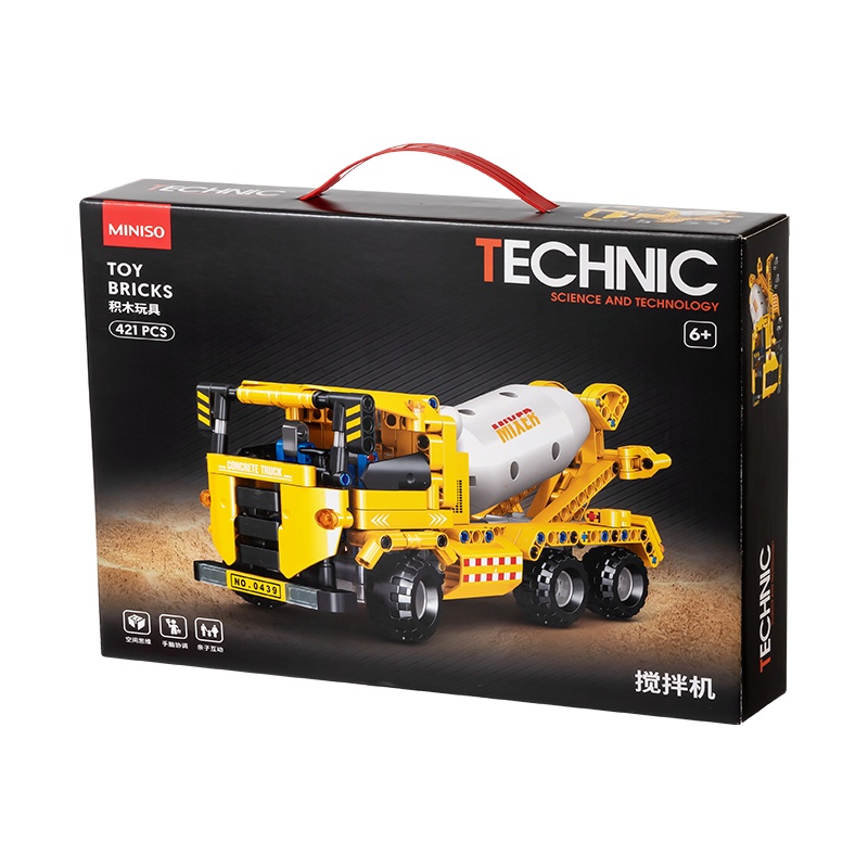 名创优品(miniso) 工程车系列积木创意玩偶玩具 有趣有型相结合[搅拌车(MC0439)]